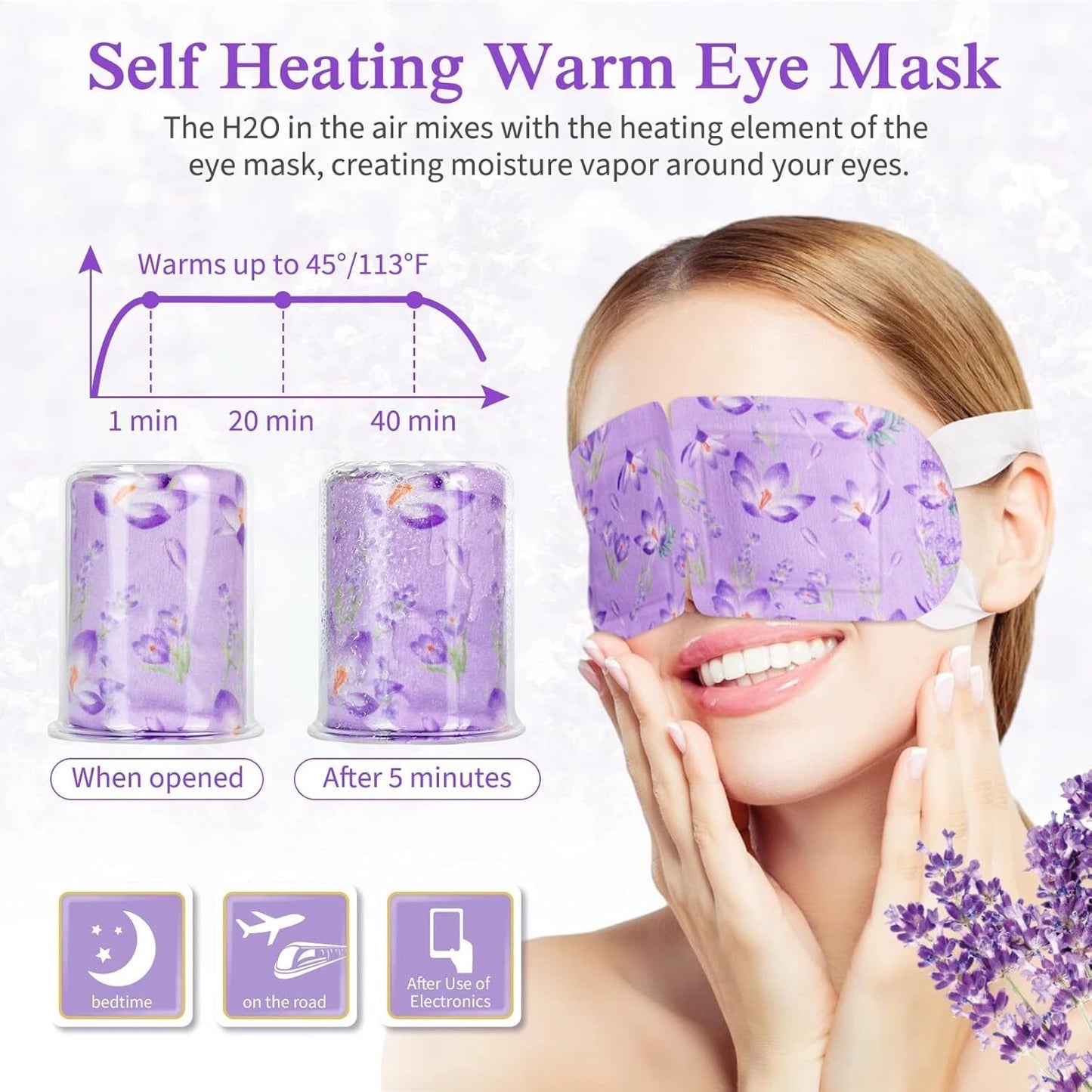 Self-Heating Eye Mask